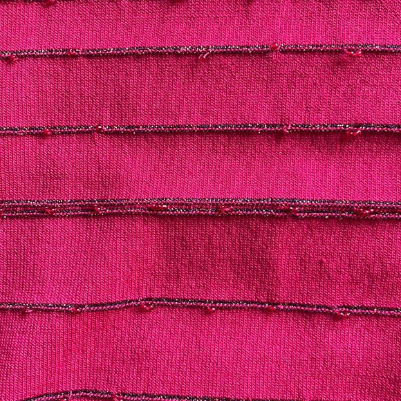 Beaded gold and red casual corner light sweater top - Picture 5 of 5